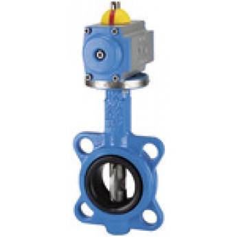 RIEGLER 103674 Межфланцевый блокирующий затвор, с пневматическим приводом, DN 40 350.5040B 19678