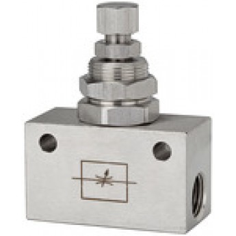 RIEGLER 103813 Дроссельный клапан, в форме блока, нержавеющая сталь 1.4404, G 1/8 ES 225.53 19712