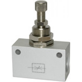 RIEGLER 103809 Дроссельный клапан, в форме блока, анодированный алюминий, G 1/8 225.53 19713