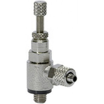 RIEGLER 106995 Дроссельный клапан, двусторонняя регулировка расхода (B), быстроразъемное соединение, M5 337.005-6 19714