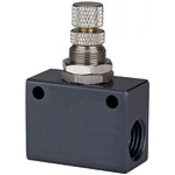 RIEGLER 115507 Обратный клапан дросселя ASC, в форме блока, алюминиевый, G 1/4 225.44 19730