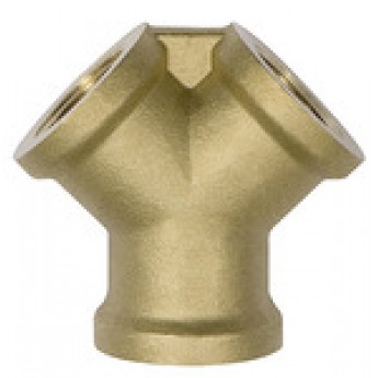 RIEGLER 112605 Распределитель двойной, G 1/2 внутр., 2 x G 1/2 IT, латунь 255.02 19739