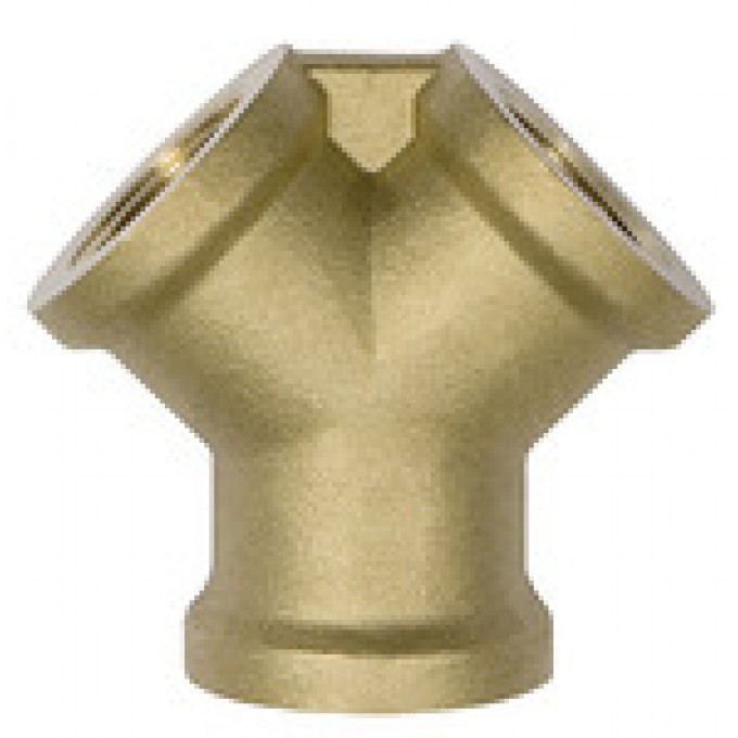 RIEGLER 112605 Распределитель двойной, G 1/2 внутр., 2 x G 1/2 IT, латунь 255.02 19739