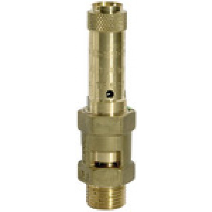 RIEGLER 105006 Предохранительный клапан, латунь, G 1 1/2, давление срабатывания 0.6 бар 229.05-0,6 419881