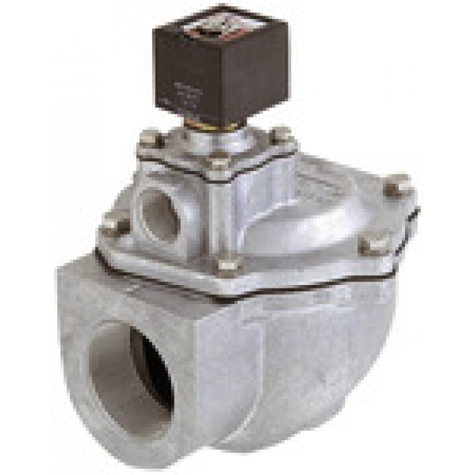 RIEGLER 102990 Импульсный мембранный клапан, нормально закрытый, 24 В постоянного тока, встроенный предварительный контроль, G 1 1/2 MV 4213 G 419938