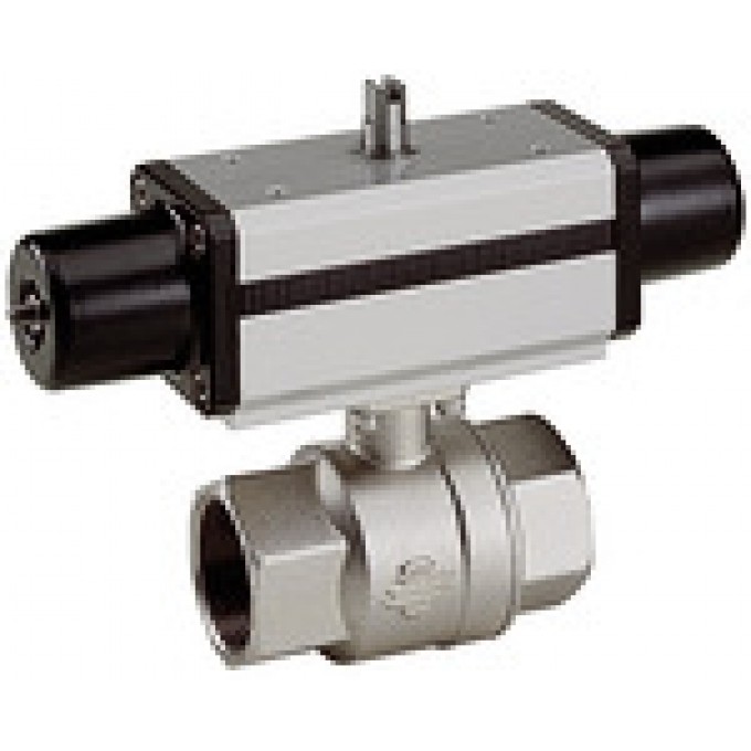 RIEGLER 103572 Латунный шаровый кран, с пневматическим приводом, однократного действия, Rp 1/2 351.310 419983