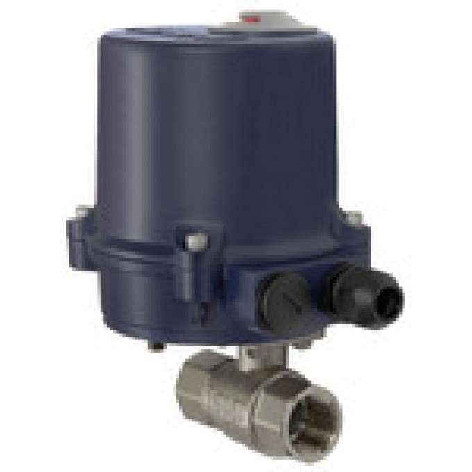 RIEGLER 103696 Латунный шаровый кран, с электрическим приводом, 230 В переменного тока, 50 Гц, Rp 1 350.1812R 419986