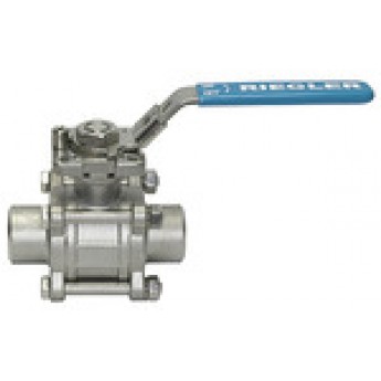 RIEGLER 103455 Шаровый кран из нержавеющей стали, с наварными заклепками, полнопроходной, DN 11.6 391.01 419996