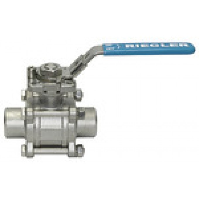 RIEGLER 103455 Шаровый кран из нержавеющей стали, с наварными заклепками, полнопроходной, DN 11.6 391.01 419996