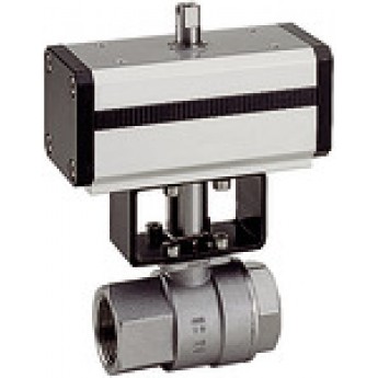 RIEGLER 154071 Шаровый кран из нержавеющей стали, пневматический привод, Rp 3/8 351.509-1 420022
