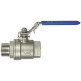 RIEGLER 135902 Шаровый кран из нержавеющей стали, 2-составный, IT/ET резьба, G 1/4, DN 11.6 3395.21 420047