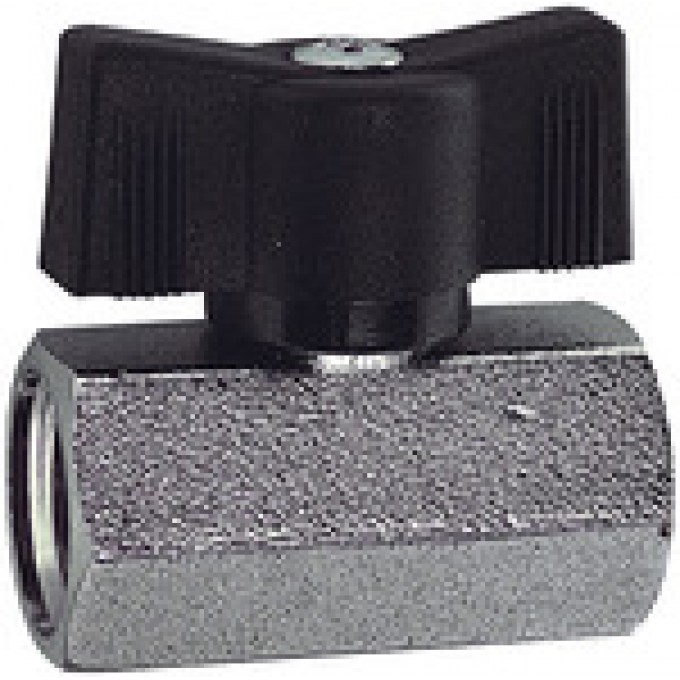 RIEGLER 103327 Миниатюрный шаровый кран никелированная латунь, дроссельная ручка, G 1/4 IT 373.01 420058