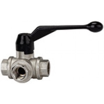 RIEGLER 103371 3-ходовой шаровый кран, Т-образное отверстие, легковесное исполнение, Rp 1 1084 EL 420064