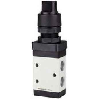 RIEGLER 116018 3/2-ходовой клапан, M3 с ручным управлением с вращающейся ручкой, нормально закрытый, моностабильный, G 1/8 515.6000 420082