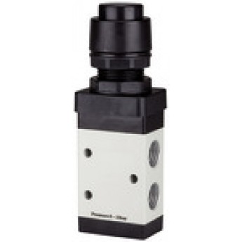 RIEGLER 115994 3/2-ходовой клапан M3 с ручным управлением, с кнопкой, нормально закрытый, моностабильный, G 1/8 515.4000 420086