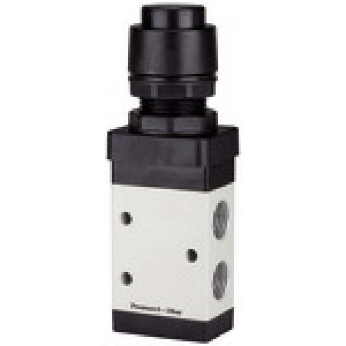 RIEGLER 115994 3/2-ходовой клапан M3 с ручным управлением, с кнопкой, нормально закрытый, моностабильный, G 1/8 515.4000 420086