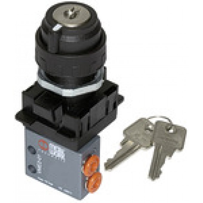 RIEGLER 106412 3/2-ходовой миниатюрный клапан, с ручным управлением, тросовый выключатель, нормально закрытый бистабильный M5 боковой 512.514 420096