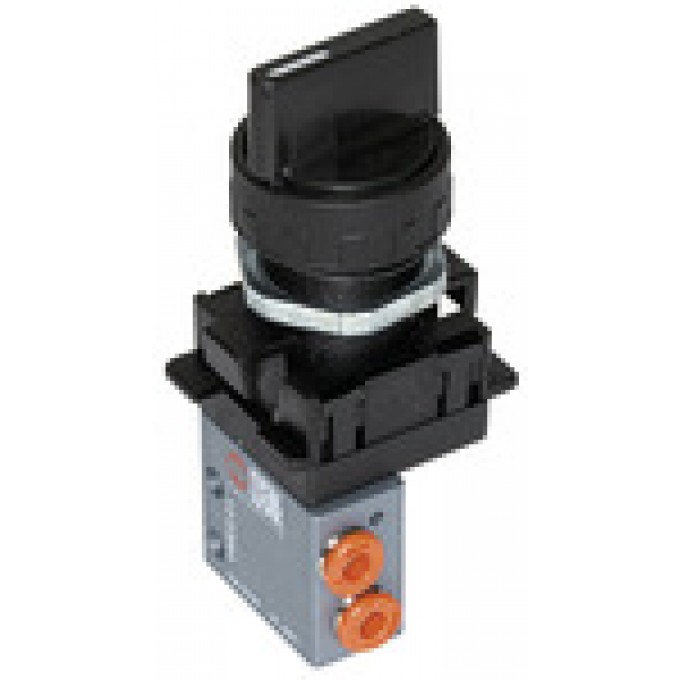 RIEGLER 106401 3/2-ходовой миниатюрный клапан с ручным управлением, вращающаяся ручка, нормально закрытый, моностабильный,4мм боковой 512.203 420097