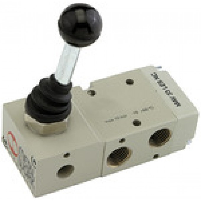 RIEGLER 106459 3/2-ходовой клапан, с ручным управлением, рычаг 90°, бистабильный, G1/8 514.102 420104