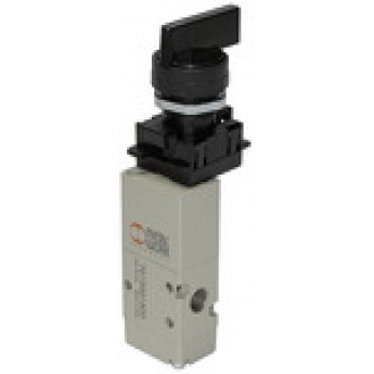 RIEGLER 106423 3/2-ходовой клапан с ручным управлением, удлиненный вращающаяся ручка нормально закрытый моностабильный G1/8 позиция клапана 2 515.501 420107