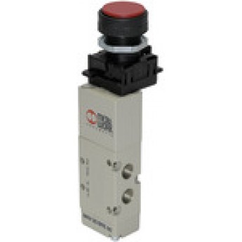 RIEGLER 106429 5/2-ходовой клапан, с ручным управлением, нажимная кнопка, моностабильный, G 1/8 515.211 420111