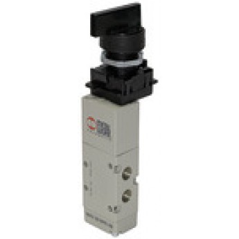 RIEGLER 106436 5/2-ходовой клапан, с ручным управлением,вращающаяся ручка удлиненный бистабильный G1/8 позиция клапана 2 515.512 420113