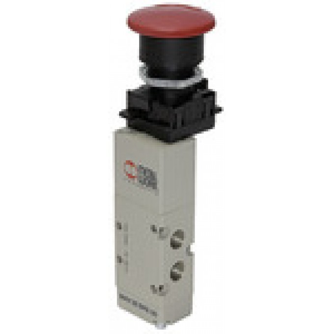RIEGLER 106440 5/2-ходовой клапан с ручным управлением, аварийная кнопка, аварийная защелка, моностабильный G1/8 515.711 420116