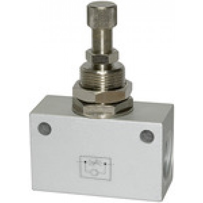 RIEGLER 103802 Обратный клапан дросселя, в форме блока, анодированный алюминий, M5 225.32 420147