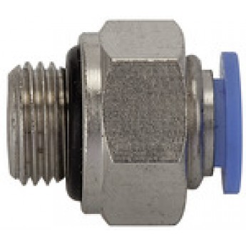 RIEGLER 108998 Прямой вставной фитинг, серия Blue, миниатюрный, M3 вн., шланг, вн. диаметр O 3 PC-33 420397