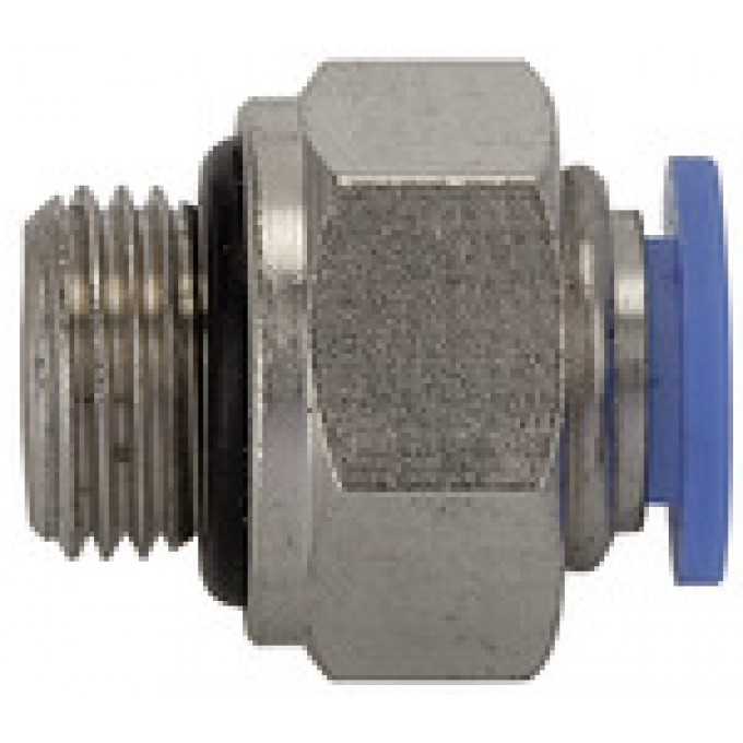 RIEGLER 108998 Прямой вставной фитинг, серия Blue, миниатюрный, M3 вн., шланг, вн. диаметр O 3 PC-33 420397