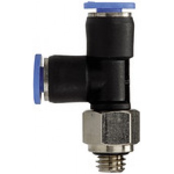 RIEGLER 109069 Вставной Т-образный фитинг, серия Blue, миниатюрный, L-образный, вращающийся, M5 PD-54 420401