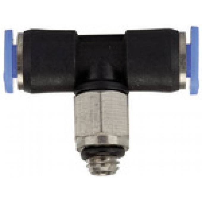 RIEGLER 109054 Вставной Т-образный фитинг, серия Blue, миниатюрный, вращающийся, M3 PB-33 420402