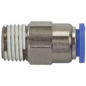 RIEGLER 110174 Прямой вставной фитинг, серия Blue, самофиксирующийся, R 1/4 вн. 196.146 420420