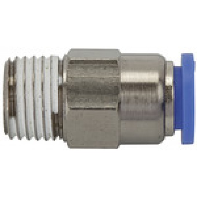 RIEGLER 110174 Прямой вставной фитинг, серия Blue, самофиксирующийся, R 1/4 вн. 196.146 420420