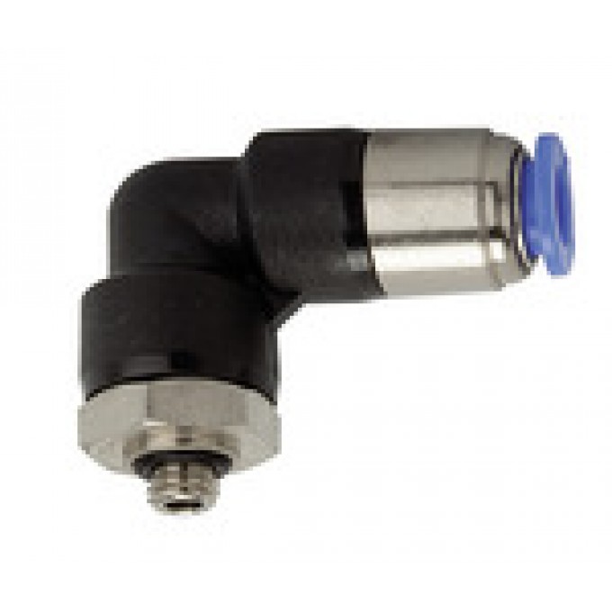 RIEGLER 110182 Вставной L-образный фитинг, серия Blue, самофиксирующийся, M5 вн. 197.54 420441