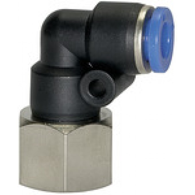 RIEGLER 109340 Вставной L-образный фитинг, серия Blue, вращающийся, M5 внутр. 168.005-4 420442