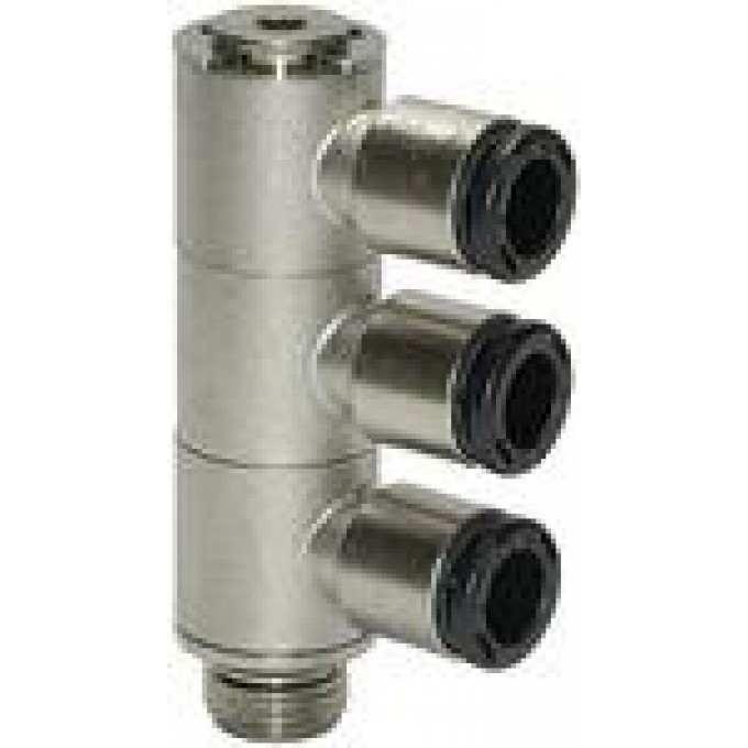 RIEGLER 108811 L-образный мультираспределитель 3-двойной Click-clock, вращающийся, G 1/4 вн. 760.014-8 M 420450