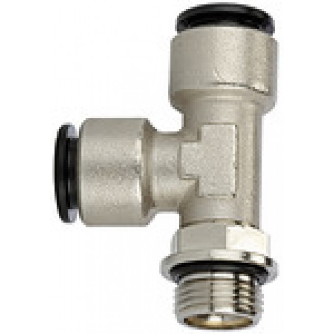 RIEGLER 108694 Вставной Т-образный фитинг Click-clock, вращающийся, G 1/4 вн. 738.014-8 420457