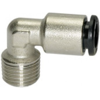 RIEGLER 108628 Вставной L-образный фитинг Click-clock, R 1/4 вн., для внешней части шланга O 8 752.014-8 420465