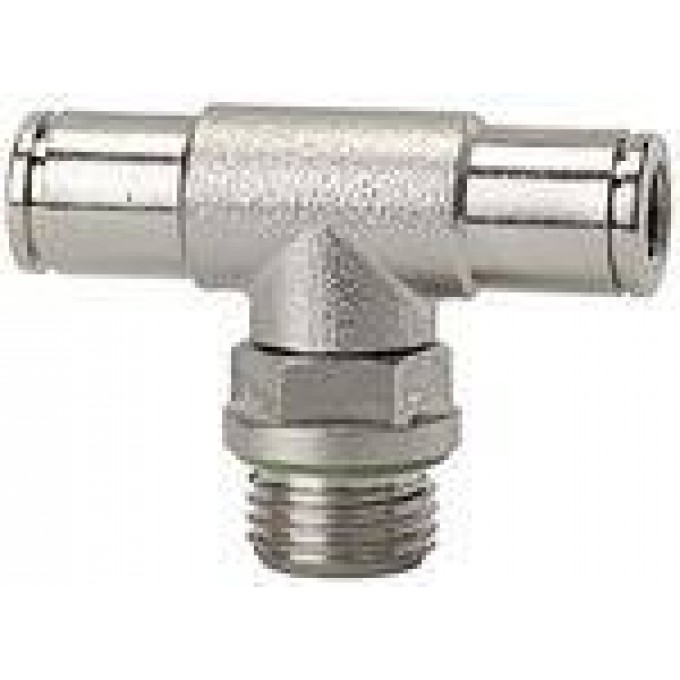 RIEGLER 108924 Вставной Т-образный фитинг Metallica вращающийся, G 1/4 вн., шланг, вн. диаметр O 8 855.014-8 420472