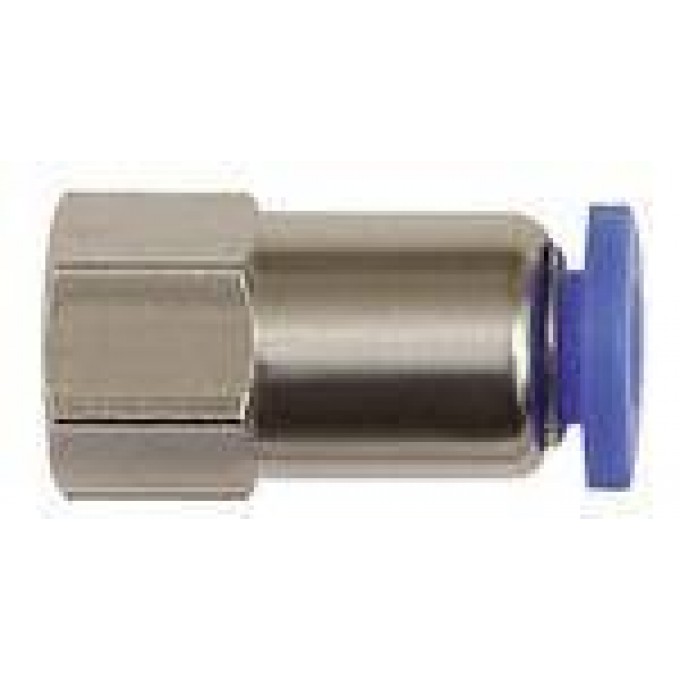 RIEGLER 109010 Прямой вставной фитинг, серия Blue, миниатюрный, M3 внутр., шланг, вн. диаметр O 3 PA-33 420500