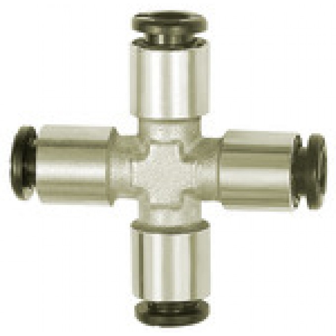 RIEGLER 108768 Вставной X-образный соединитель Click-clock для внешней части шланга-O 4 мм 767.004 420504