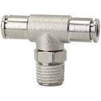 RIEGLER 108931 Вставной Т-образный фитинг Metallica вращающийся, R 1/8 вн., шланг, вн. диаметр O 6 8855.018-6 420518