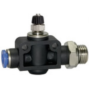 RIEGLER 109951 Обратный клапан дросселя серия Blue, прямой, G 1/4 вн. 183.014-8 420524