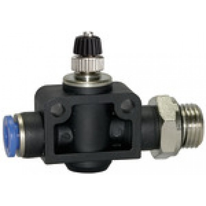 RIEGLER 109951 Обратный клапан дросселя серия Blue, прямой, G 1/4 вн. 183.014-8 420524