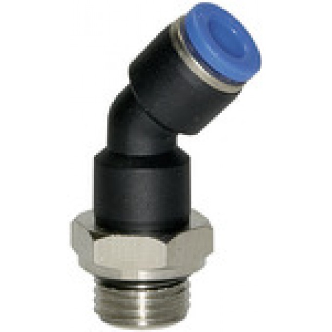 RIEGLER 109223 Вставной фитинг 45° серия Blue, вращающийся, M5 вн. 167.005-4 420528