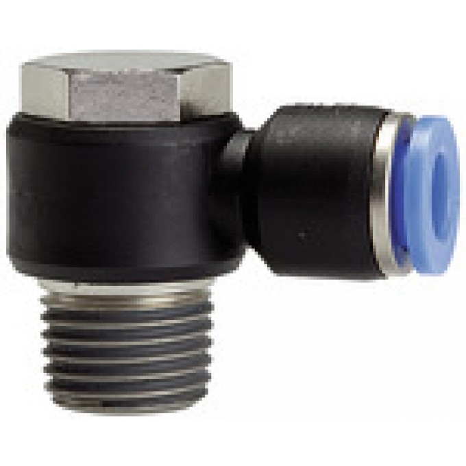 RIEGLER 109432 Вставной L-образный фитинг, серия Blue, вращающийся, R 1/2 вн. 219.012-8 420532