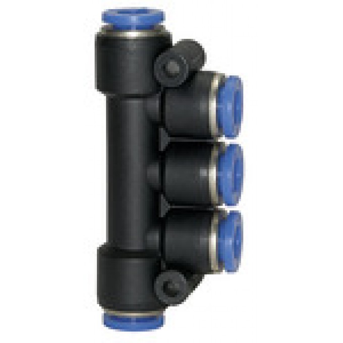 RIEGLER 109871 T-образный мультираспределитель, штекерный разъем серия Blue шланг, вн. диаметр O 5x4 162.004 420545