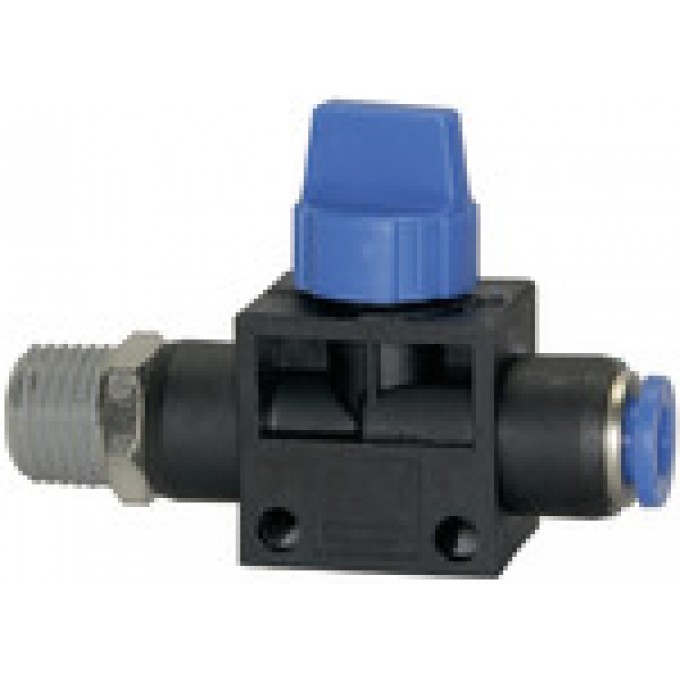 RIEGLER 110089 Блокирующий клапан серия Blue, штекерный разъем, R 1/4 вн., шланг O 8 192.014-8 420561