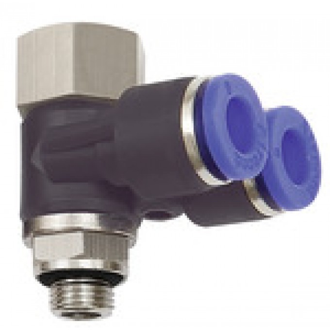 RIEGLER 109634 Y-образный угловой фитинг, серия Blue, вращающийся, M5 внутр./вн. 212.005-4 420574